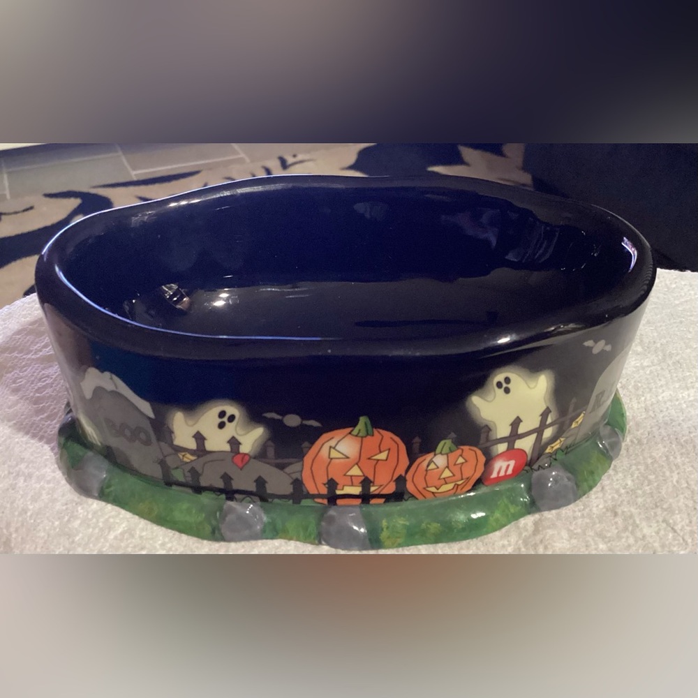 Dept 56 Halloween M & M Candy Dish